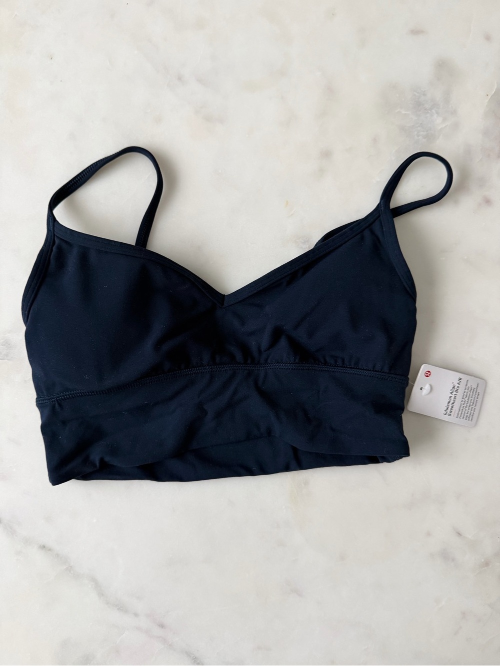 lululemon athletica Black/Navy Longline Light Support Sports Bra